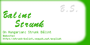 balint strunk business card